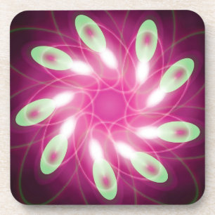 Green Escaping Lila Getränkeuntersetzer