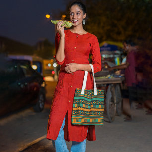 Green Ethno Aztec Tosack Tasche