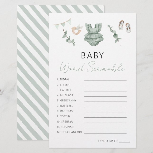 Green Eucalyptus Baby Girl Showroom (Vorne/Hinten)