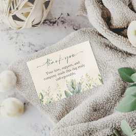 Green Eucalyptus Baby shower Merci Cartes