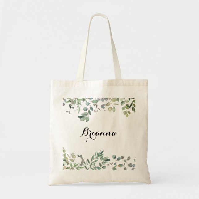 Green Eucalyptus Foliage Delight Bridesmaid Tragetasche (Vorne)