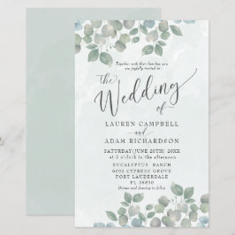 Green Eucalyptus Watercolor Wedding
