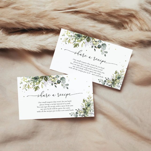 Green Eukalyptus Floral Rezept Card Begleitkarte (Von Creator hochgeladen)