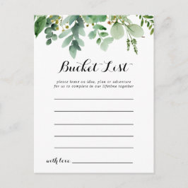 Green Eukalyptus Foliage Bucket List Cards Postkarte