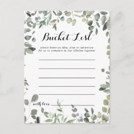 Green Eukalyptus Foliage Delight Bucket List Cards Postkarte