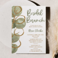 Green Eukalyptus und Gold Foil Bridal Brunch