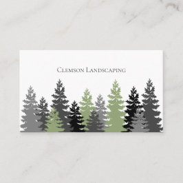 Green Evergreen Trees Elegante Beruflich Visitenkarte