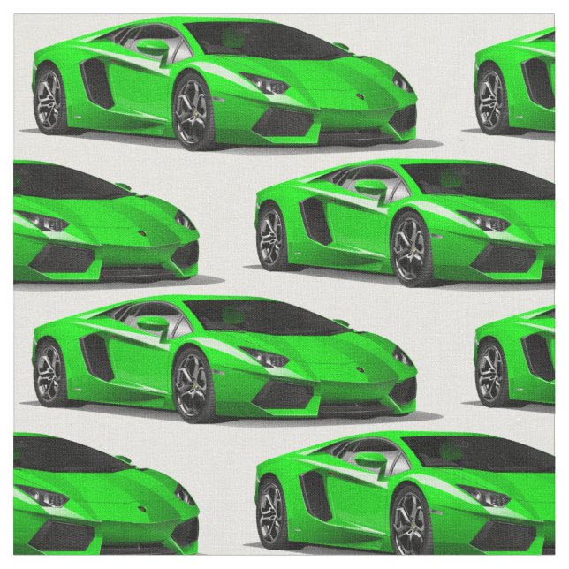 Green Exotic Car Fabric Stoff (Nahaufnahme)