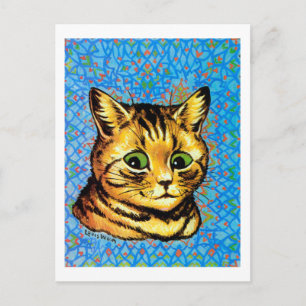 Green Eye Cat, Louis Wain Postkarte