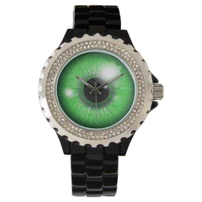 green eye iris design armbanduhr (Vorderseite)