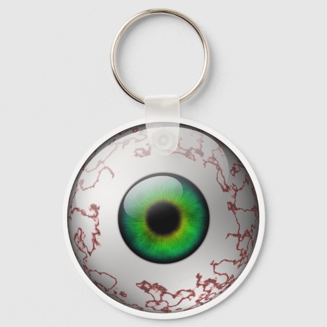 Green Eyeball Keyring Schlüsselanhänger (Vorderseite)