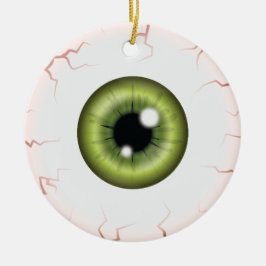 Green Eyeball mit Individuelle Name Happy Hallowee Keramik Ornament