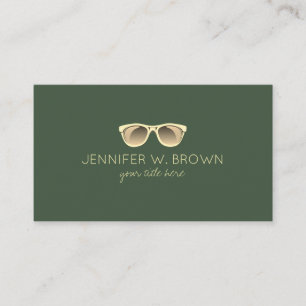 Green Eyewear Spektakel Optician Gold Visitenkarte