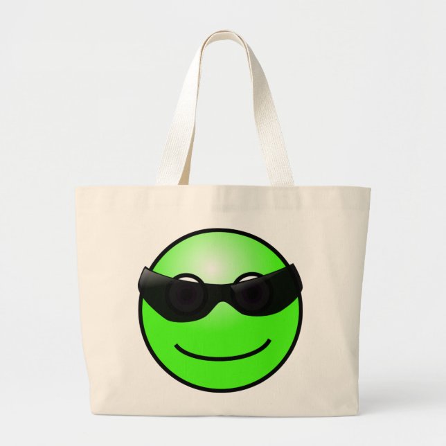 Green Face Tote Bag Jumbo Stoffbeutel (Vorne)