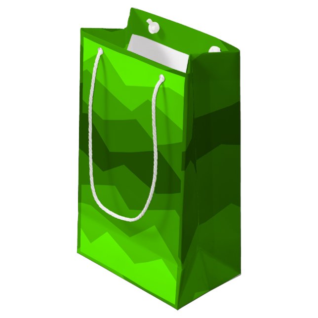 Green Fade Kleine Geschenktüte (Vorderseite Schrägansicht)