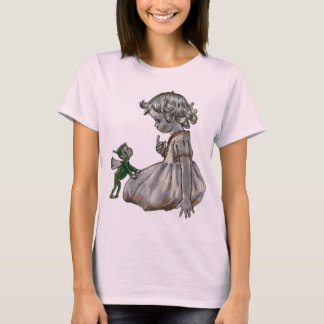 Green Fairy & Girl Ladys Shirt