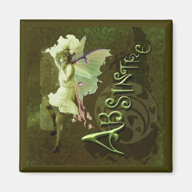 Green Fairy Splashy Collage III Magnet (Vorne)