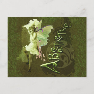 Green Fairy Splashy Collage III Postkarte