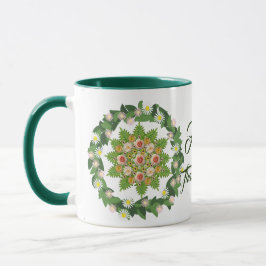 Green Fall Wreath Flora Verlasse glückliches Ernte Tasse