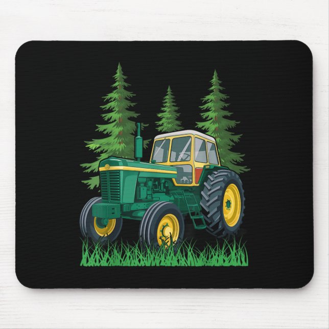 Green Farming Tractor  Mousepad (Vorne)