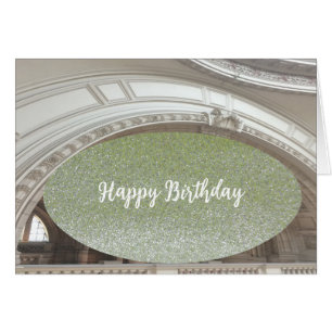 Green Faux Parties scintillant Carte d'anniversair