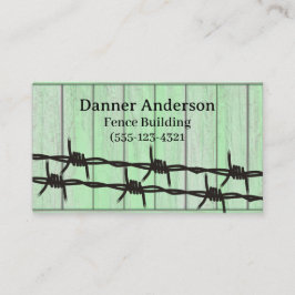 Green Fence Barb Wire Design Fence Company Busines Visitenkarte