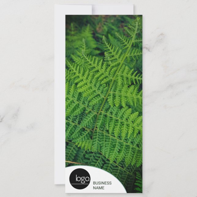 GREEN FERN BUSINESS LOGO KUNDE DANKE KARTE (Vorderseite)