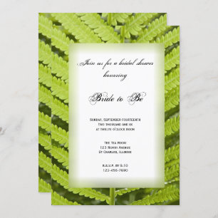 Green Fern Fond Forte nuptiale Invitation
