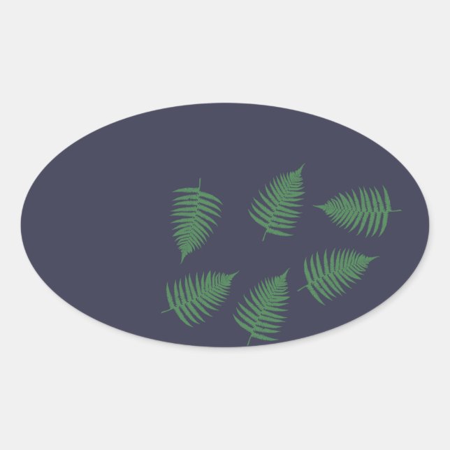 Green Fern Lucky Sticker (Vorderseite)