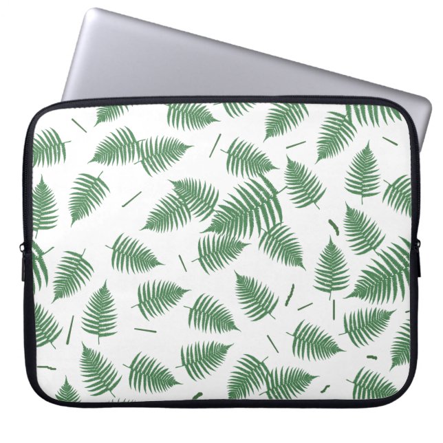 Green Fern Pflanzen Leaf-Muster Laptop-Sieb Laptopschutzhülle (Vorderseite)