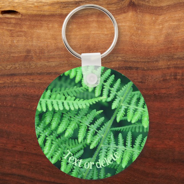 Green Ferns Nature Personalisiert Schlüsselanhänger (Vorderseite)