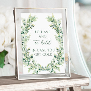 Green feuille boho mariage couverture Poster