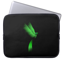 Green Fire Bird Laptopschutzhülle