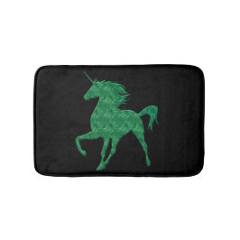 Green Fire Unicorn Bath Mat Badematte