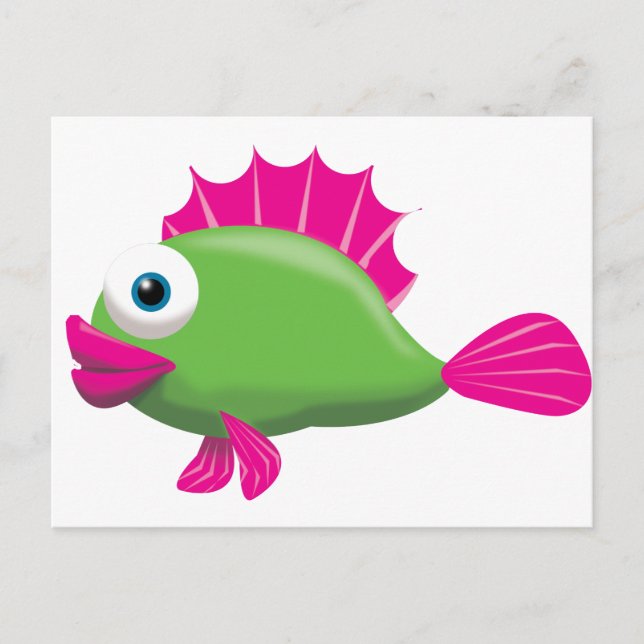 GREEN FISH POSTKARTE (Vorderseite)