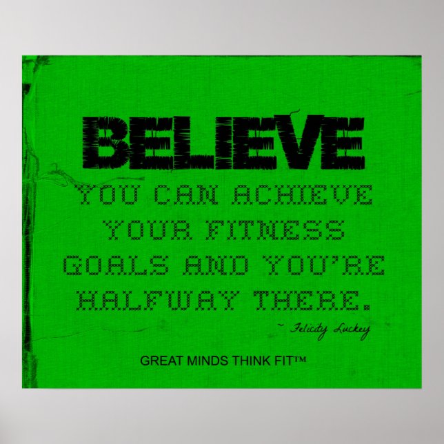 Green Fitness Poster - Glaube! (Vorne)