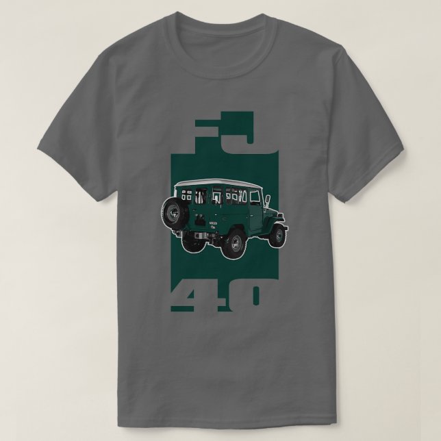 Green FJ40 Landcruiser  T-Shirt (Design vorne)