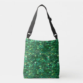 Green Flake Print Tragetaschen Mit Langen Trägern