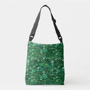 Green Flake Print Tragetaschen Mit Langen Trägern