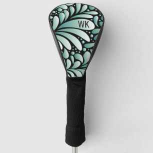 Green Fleur Monogram Golf Headcover