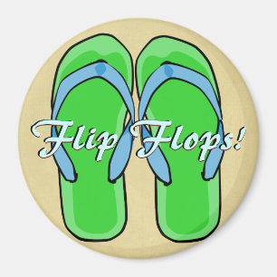 Green Flipflops Magnet