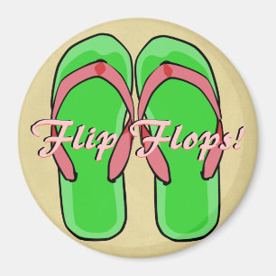 Green Flipflops Magnet