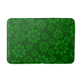 Green Floral Christmas Bath Mat Badematte