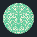 Green Floral Damask Magnet<br><div class="desc">Green Floral Damask Magnet</div>