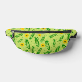 Green Floral Fanny Pack Bauchtasche