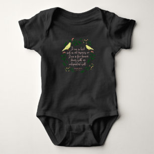 Green Floral Quote Jane Eyre Charlotte Bronte Baby Strampler
