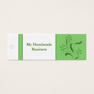 Green Floral Tag
