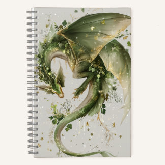 Green Floral Vine Wyvern/Dragon Journal