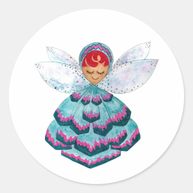 Green Floret Pixie Sticker (Vorderseite)