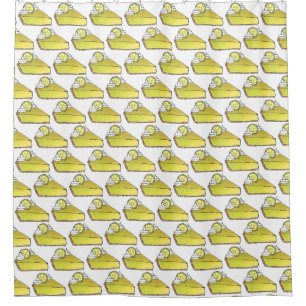 Green Florida Key Limon Pie Slice Feinschmecker Duschvorhang